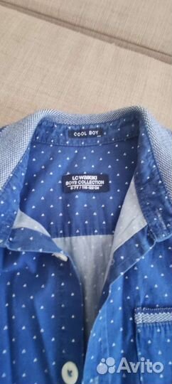 Рубашка с коротким рукавом на мальчика 6-7 лет