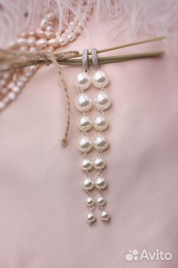 Сережки с жемчугом
