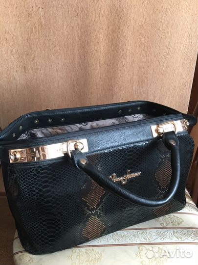 Сумка -саквояж кожаная