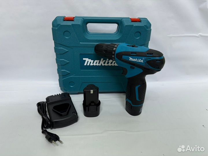 Дрель шуруповерт с набором Makita