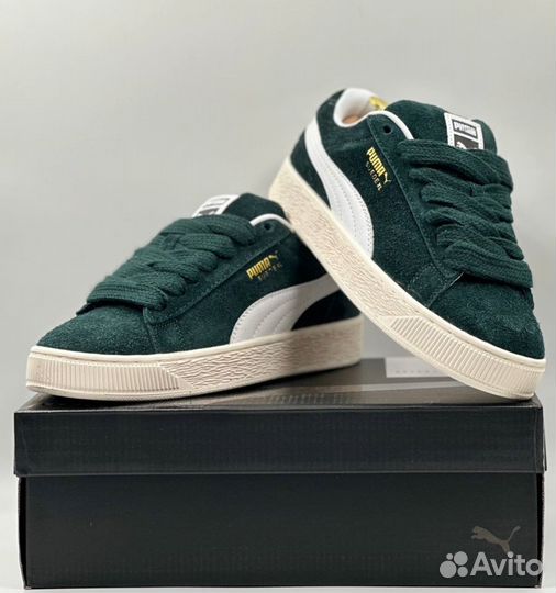 Зеленые Puma Suede XL для повседневного образа