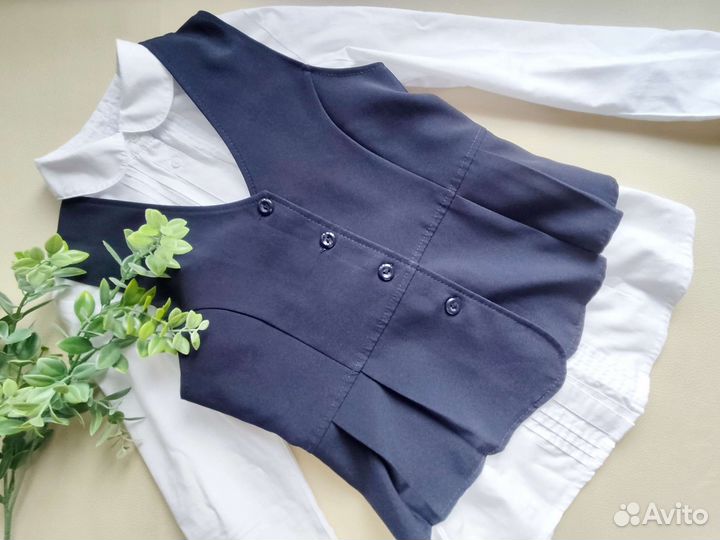 Жилетка для девочки школьная форма 158 синяя