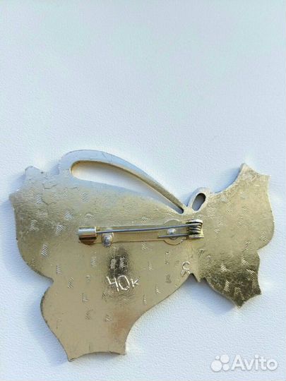 Брошь советская, значок СССР. Бабочка большая