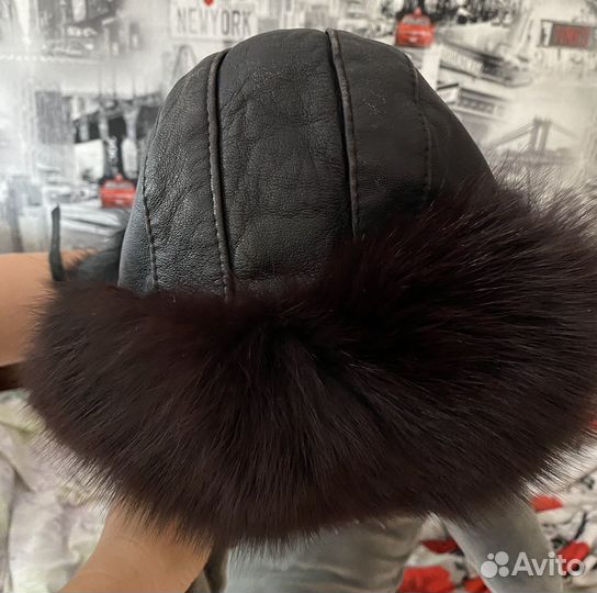 Шапка ушанка из песца