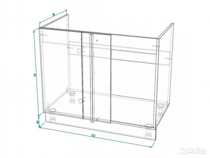Кухня Кельн корпус шнуп 1000 бел фасад шнуп 1000 с