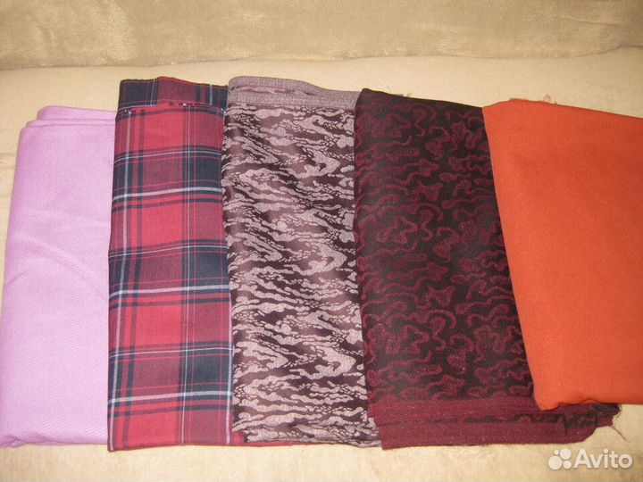 Ткань СССР шерсть, шелк, кримплен