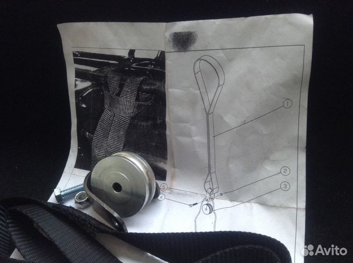 Подвесной трос для подъема снегохода и мототехники