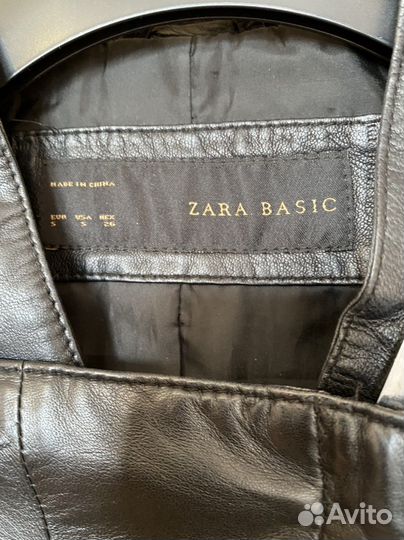 Кожаная куртка zara s