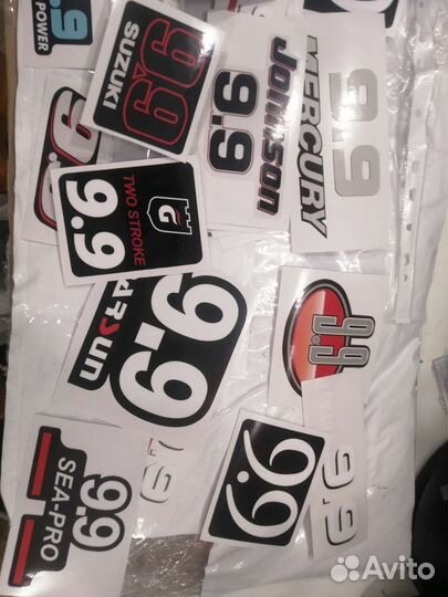 Наклейки на колпак /капот лодочного мотора