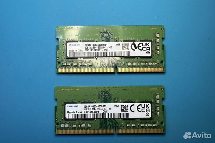 Оперативная память для ноутбука ddr4 8gb 3200 2x4