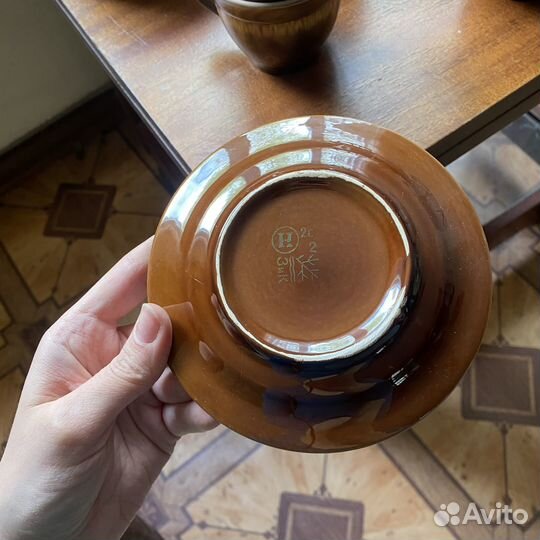 Чайный сервиз на 6 персон (керамика, СССР, винтаж)