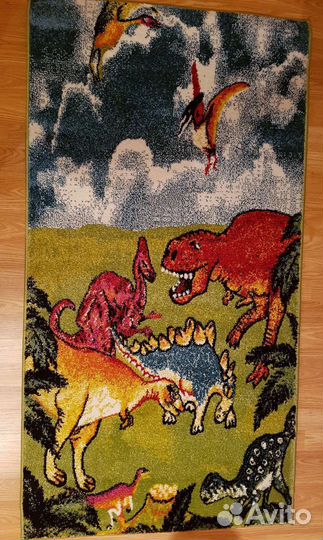 Ковер детский (новый) динозавры.Размер 0.8 на 1.5