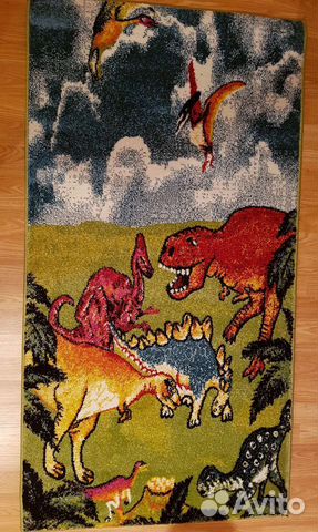 Ковер детский (новый) динозавры.Размер 0.8 на 1.5