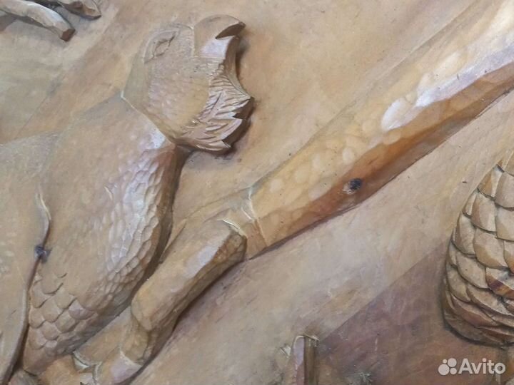 Настенная тарелка дерево