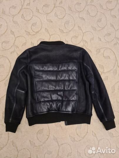 Дубленка с элементами кожи куртка мужская 52 54 бу