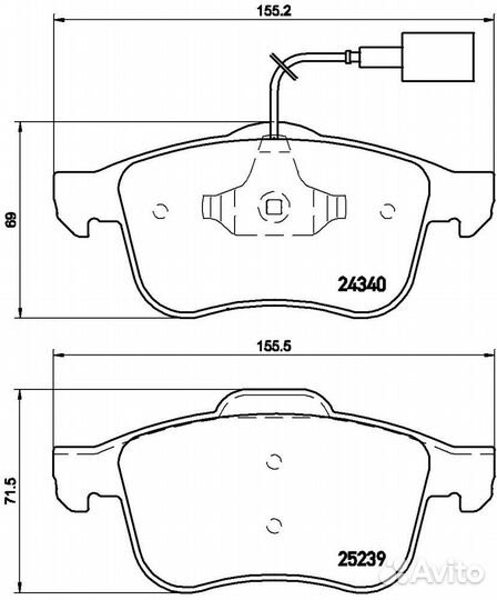 Колодки передние Brembo P 23 132 для Alfa Romeo