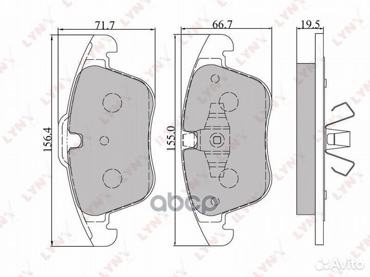 Колодки тормозные дисковые перед 1,75 BD300