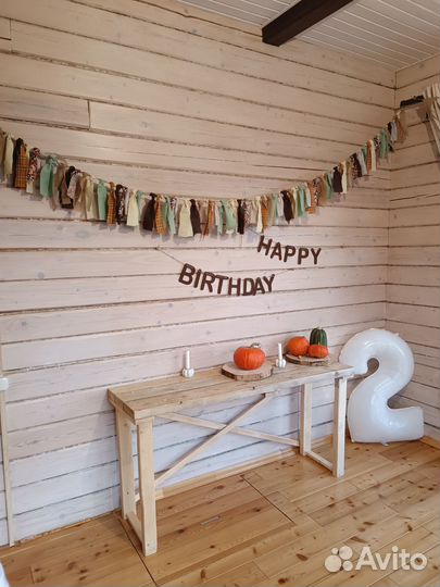 Гирлянда из ткани,в стиле фармхаус