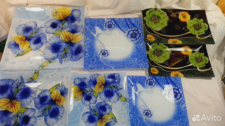 Посуда, тарелки, стаканы, салатники, хрусталь