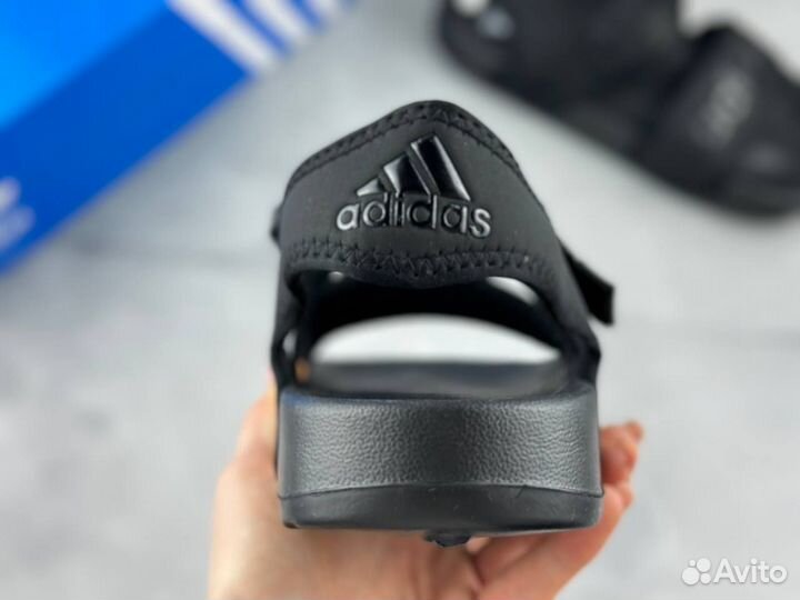 Мужские сандалии Adidas new с чёрным лого