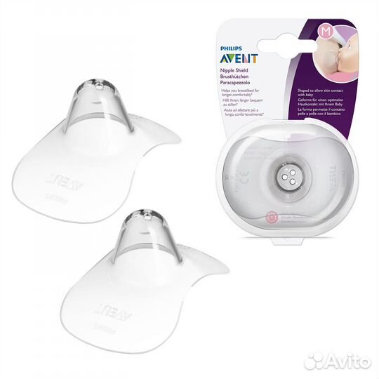 Новые Накладки на соски Philips Avent защитные, М