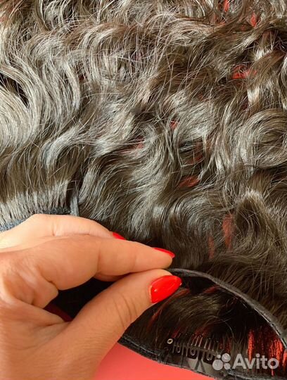 Натуральные волосы на заколках, на заказ