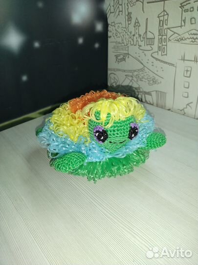 Мочалка игрушка черепашка