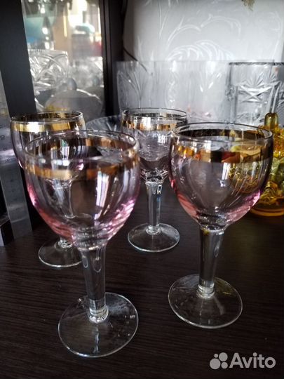 Рюмки СССР цветное стекло набор