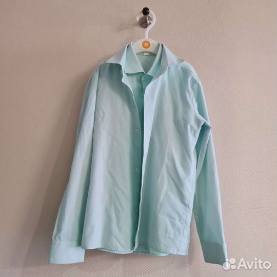 Рубашка школьная мятная