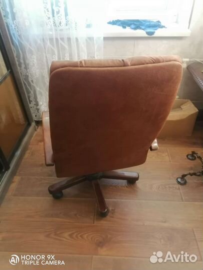 Офисное кресло из замши 2 кресло кожаное, вишня 20