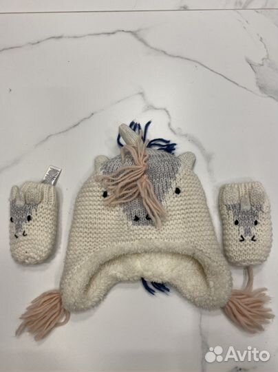 Детская шапка, варежки Marks Spencer