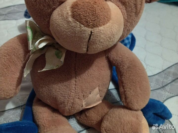 Плюшевыймедведь И петушок с замком для подарка