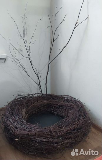 Гнездо из веток, реквизит для фотосессии, фотозона