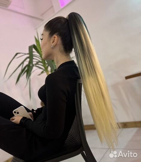 Хвост на резинке, накладной хвост, хвост шиньон