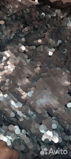 Пайетки крупные ткань