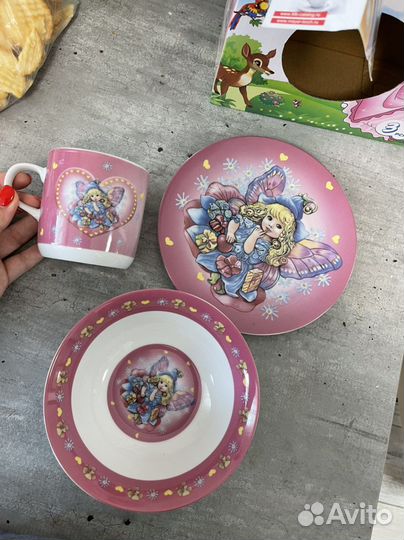 Набор детской посуды, форфор