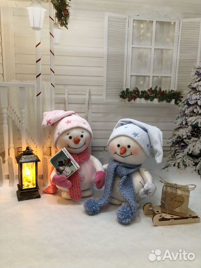 Игрушка Снеговики парочка