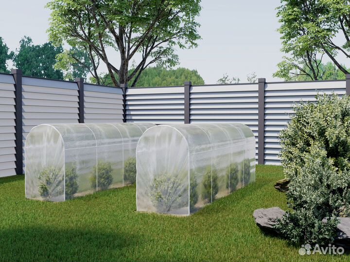 Каркас парника гофрокороб 1.1x3x1.2 м белый