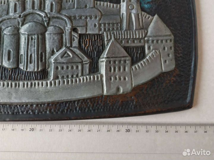 Панно чеканка СССР винтаж Новгородский Детинец
