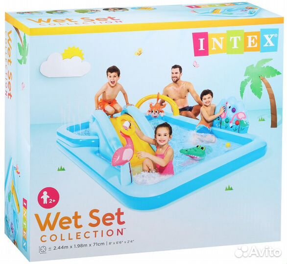 Надувной игровой центр с бассейном, Intex 57161