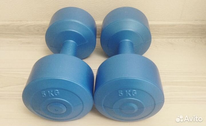Гантели виниловые 5 кг, 2 штуки