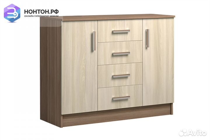 Комод К1000-2Д ясень шимо