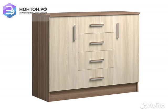 Комод К1000-2Д ясень шимо