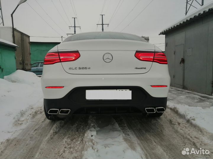 Диффузор с насадкми AMG 6.3 Mercedes GLC Coupe 253