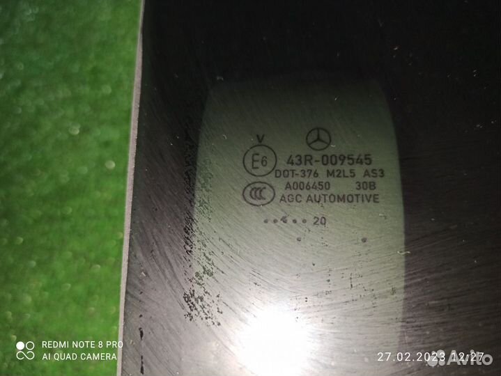 Стекло двери заднее правое Mercedes-Benz Gle-Class