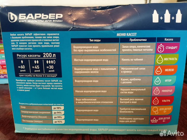 Кассета для фильтров-кувшинов барьер