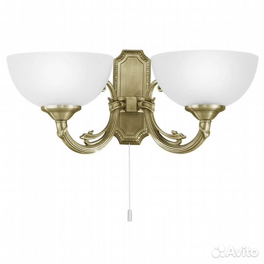 Бра настенный металлический со стеклом