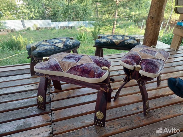 Табурет-пуф ручной работы в восточном стиле