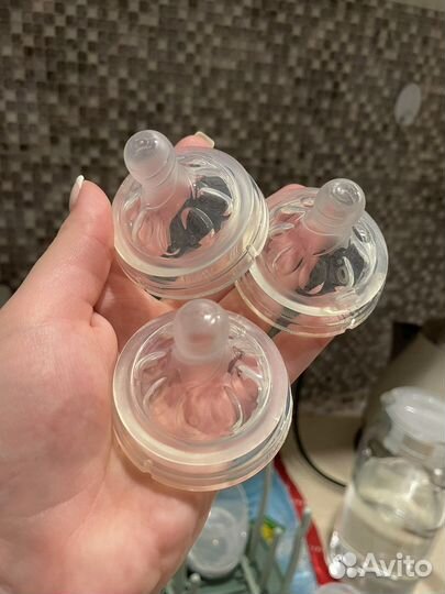 Соски бутылочные avent от 0 до 1месяцев