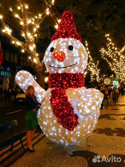 Светодиодные фигуры снеговик